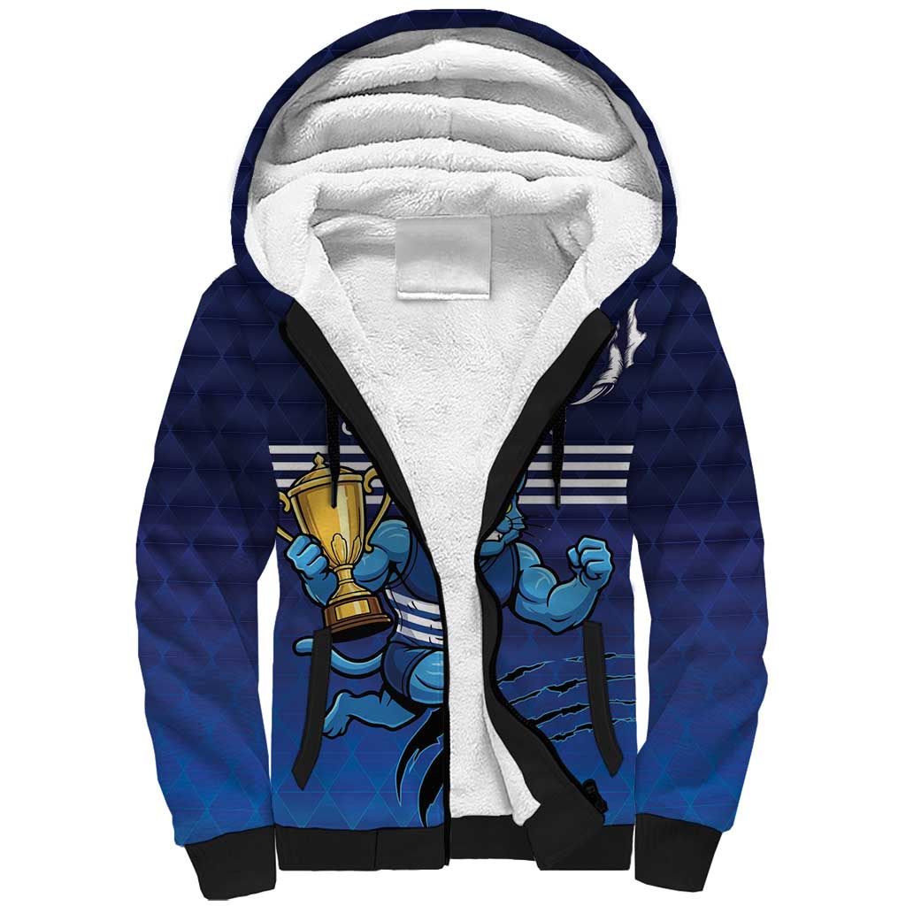 Personalised Geelong Pride Sherpa Hoodie Claws Out for Glory - Aussie Hoodie