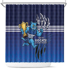 Personalised Geelong Pride Shower Curtain Claws Out for Glory - Aussie Hoodie
