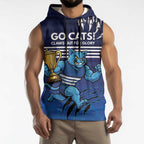 Personalised Geelong Pride Sleeveless Hoodie Claws Out for Glory - Aussie Hoodie