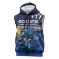 Personalised Geelong Pride Sleeveless Zip Hoodie Claws Out for Glory LT9