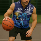 Personalised Geelong Pride Sleeveless Zip Hoodie Claws Out for Glory LT9