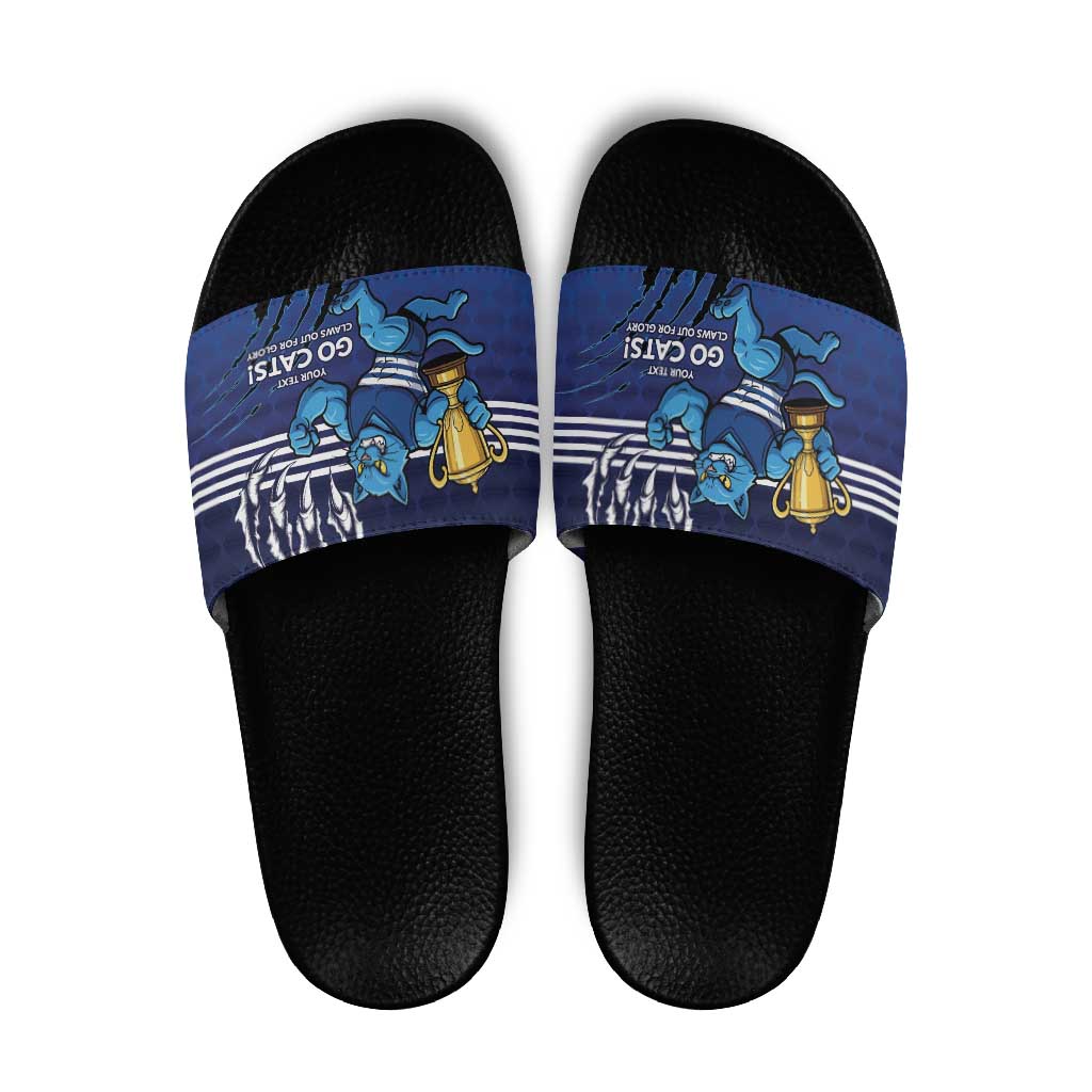 Personalised Geelong Pride Slide Sandals Claws Out for Glory - Aussie Hoodie