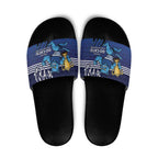 Personalised Geelong Pride Slide Sandals Claws Out for Glory - Aussie Hoodie