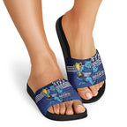 Personalised Geelong Pride Slide Sandals Claws Out for Glory - Aussie Hoodie
