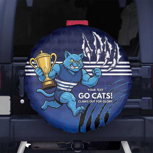 Personalised Geelong Pride Spare Tire Cover Claws Out for Glory - Aussie Hoodie