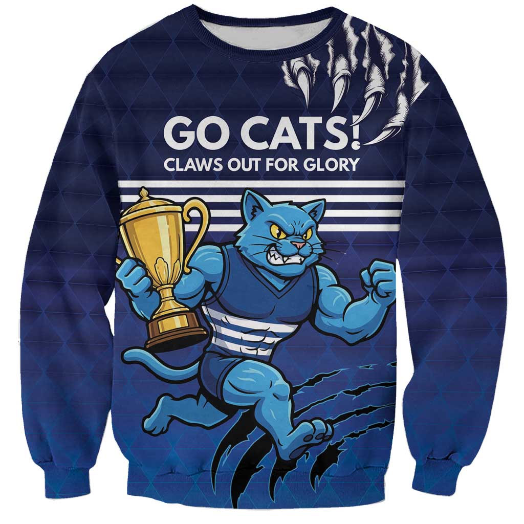 Personalised Geelong Pride Sweatshirt Claws Out for Glory - Aussie Hoodie