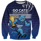 Personalised Geelong Pride Sweatshirt Claws Out for Glory - Aussie Hoodie