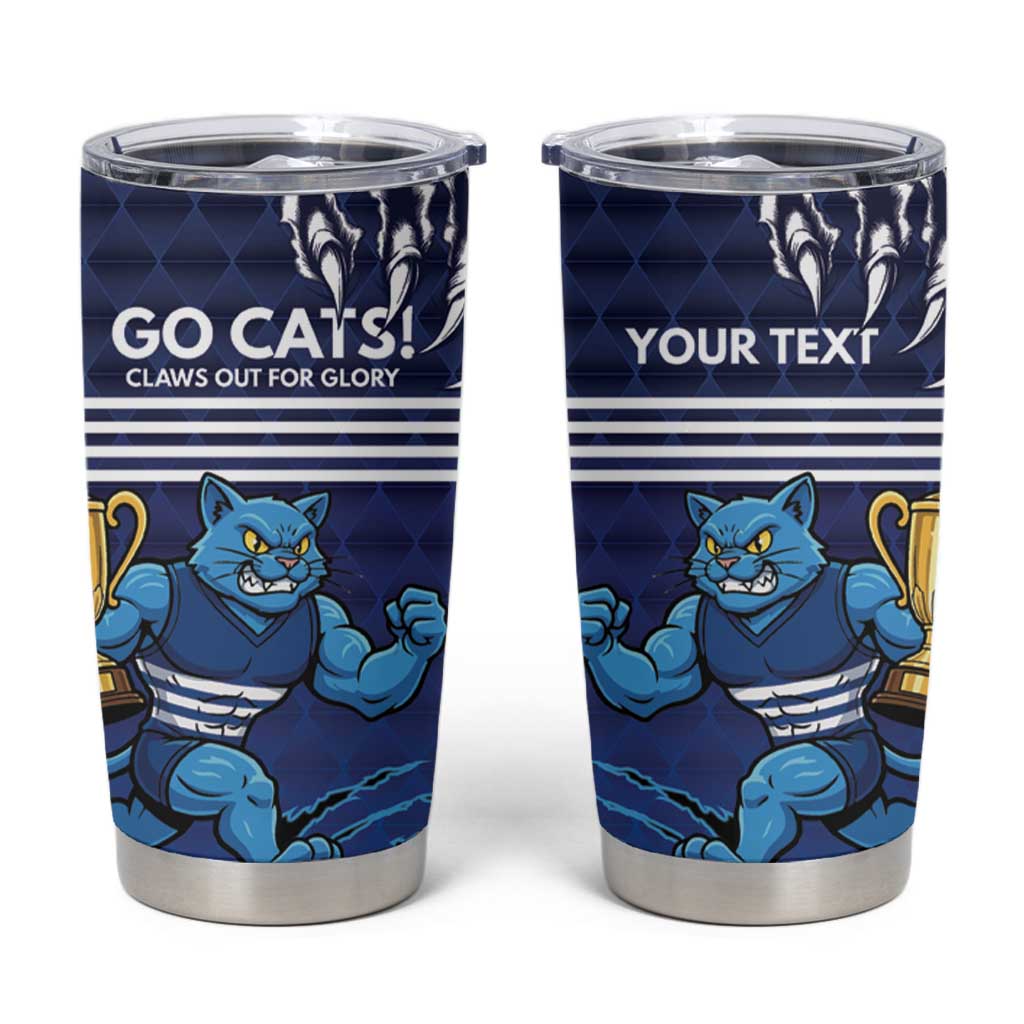 Personalised Geelong Pride Tumbler Cup Claws Out for Glory - Aussie Hoodie