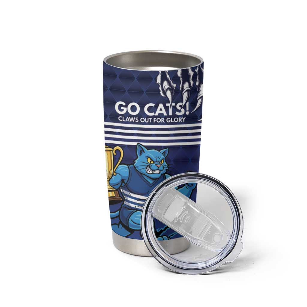 Personalised Geelong Pride Tumbler Cup Claws Out for Glory - Aussie Hoodie