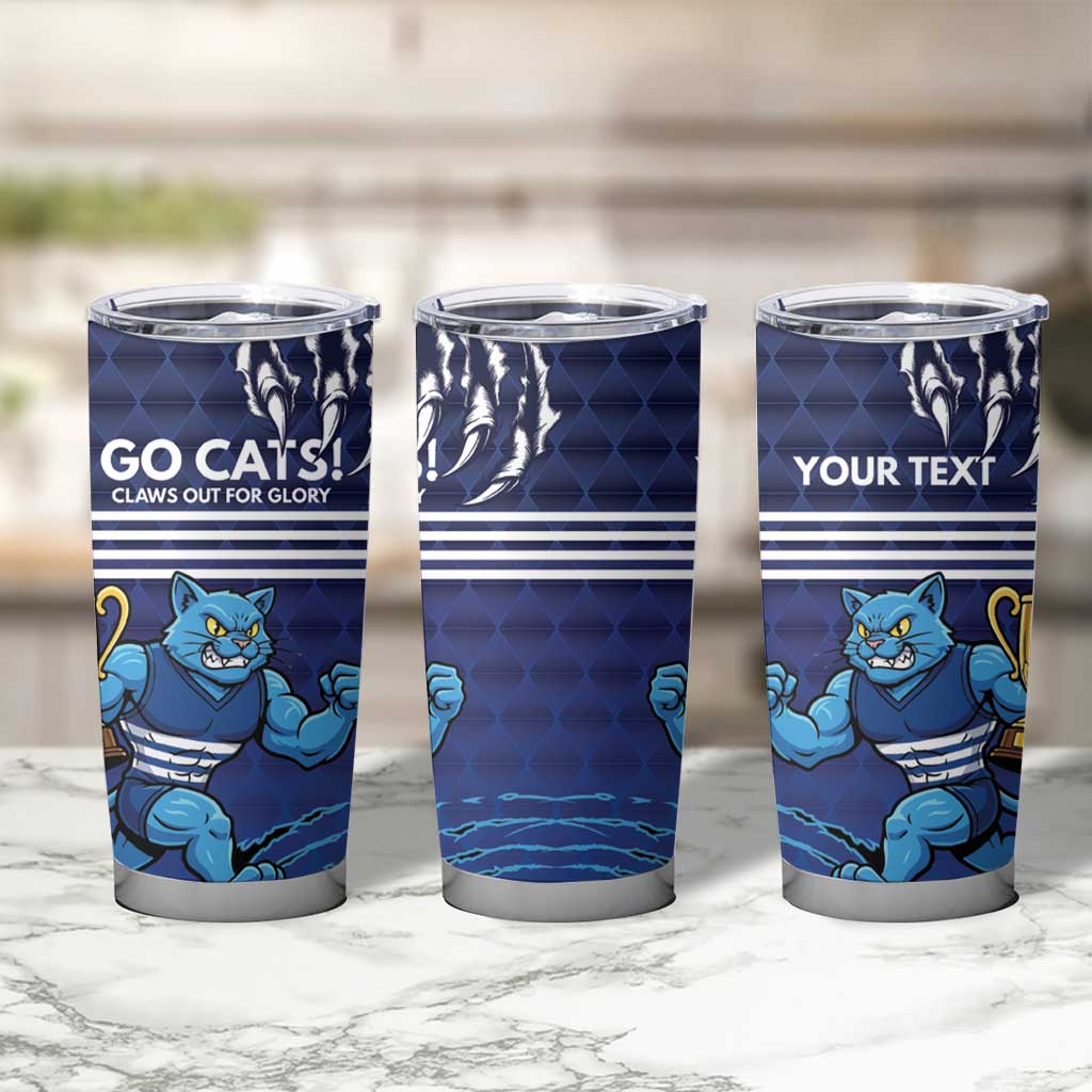 Personalised Geelong Pride Tumbler Cup Claws Out for Glory - Aussie Hoodie