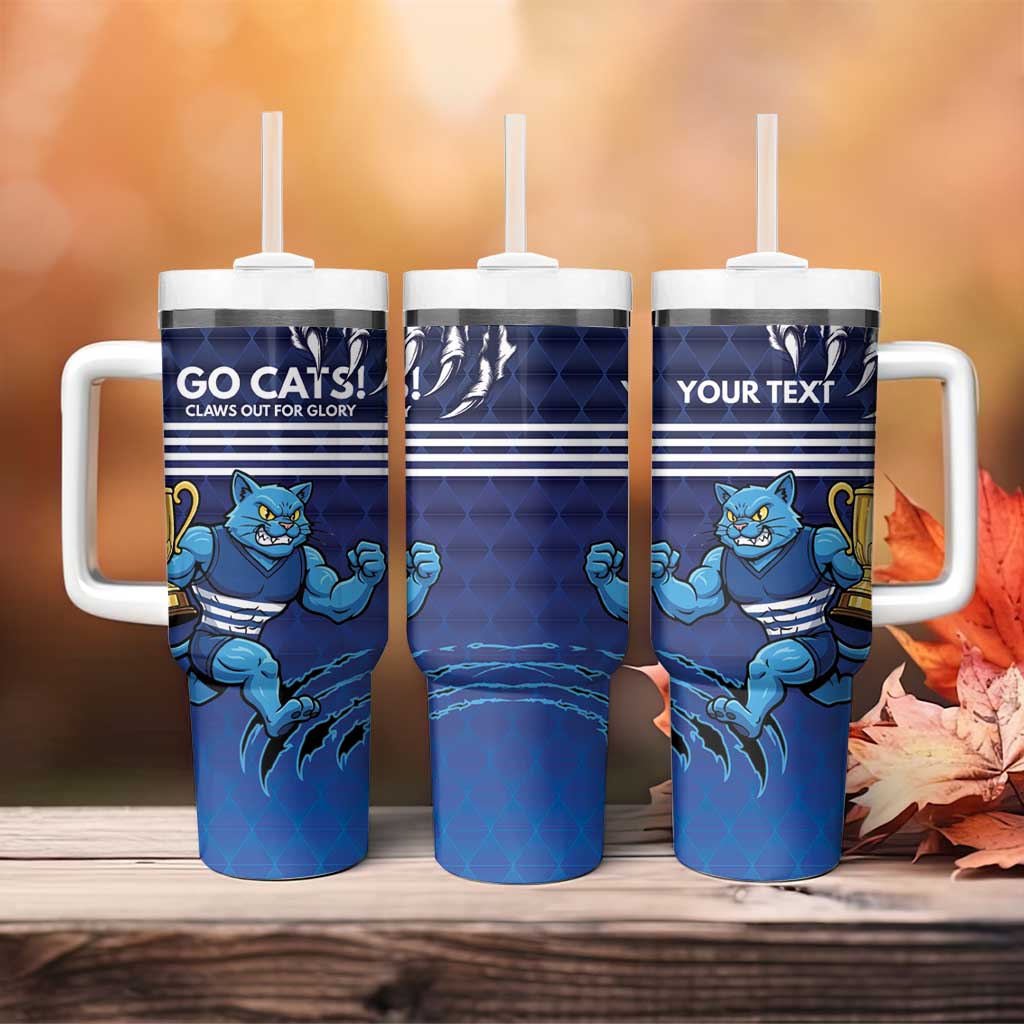 Personalised Geelong Pride Tumbler With Handle Claws Out for Glory - Aussie Hoodie