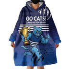 Personalised Geelong Pride Wearable Blanket Hoodie Claws Out for Glory - Aussie Hoodie
