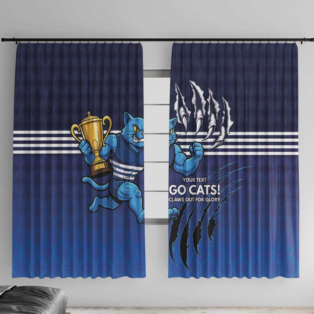 Personalised Geelong Pride Window Curtain Claws Out for Glory - Aussie Hoodie