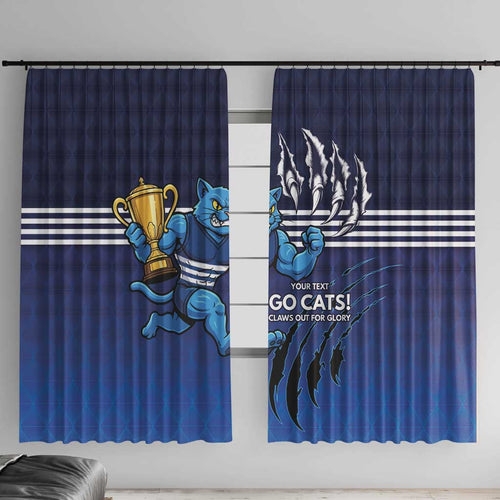 Personalised Geelong Pride Window Curtain Claws Out for Glory - Aussie Hoodie