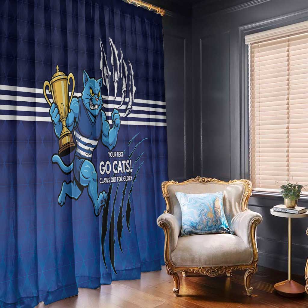 Personalised Geelong Pride Window Curtain Claws Out for Glory - Aussie Hoodie