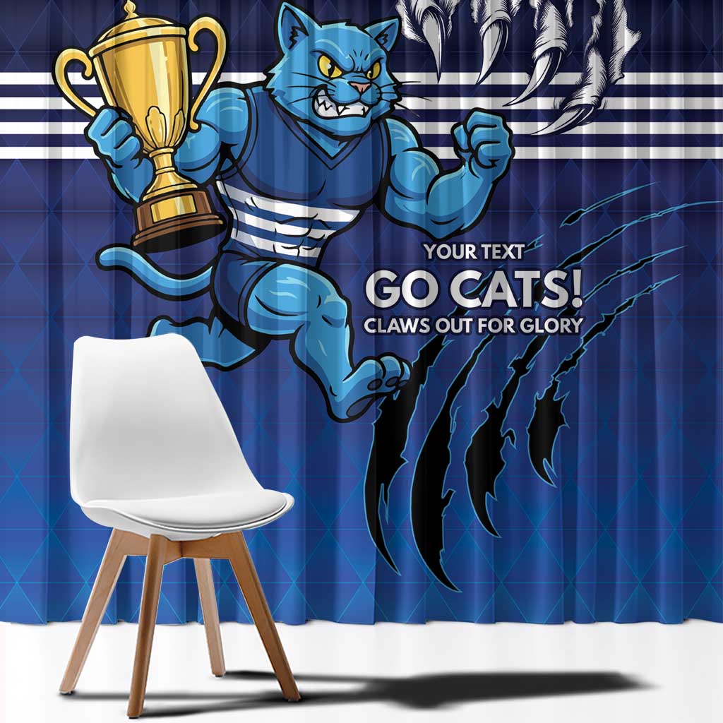 Personalised Geelong Pride Window Curtain Claws Out for Glory - Aussie Hoodie
