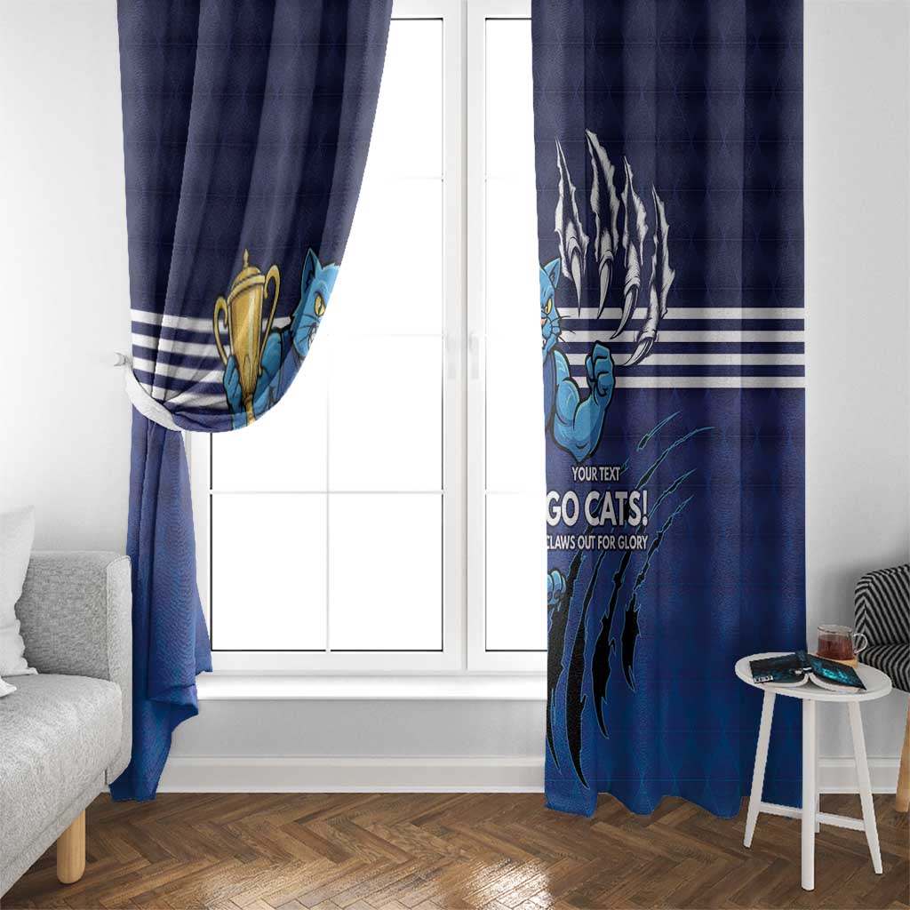 Personalised Geelong Pride Window Curtain Claws Out for Glory - Aussie Hoodie