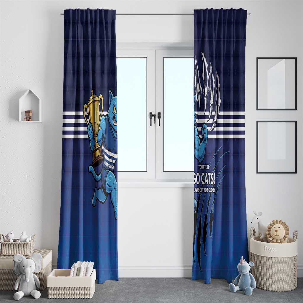 Personalised Geelong Pride Window Curtain Claws Out for Glory - Aussie Hoodie