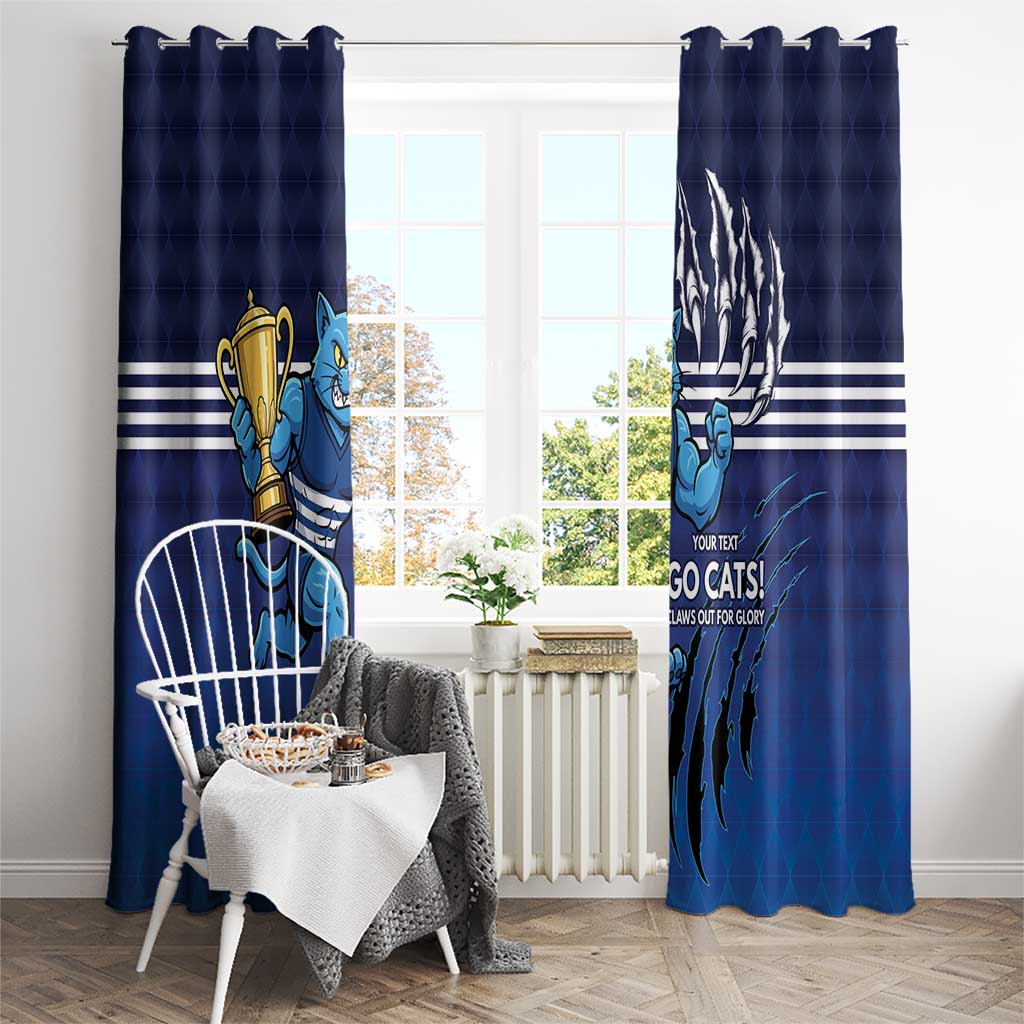 Personalised Geelong Pride Window Curtain Claws Out for Glory - Aussie Hoodie