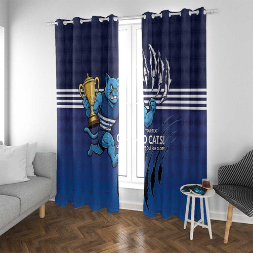 Personalised Geelong Pride Window Curtain Claws Out for Glory - Aussie Hoodie