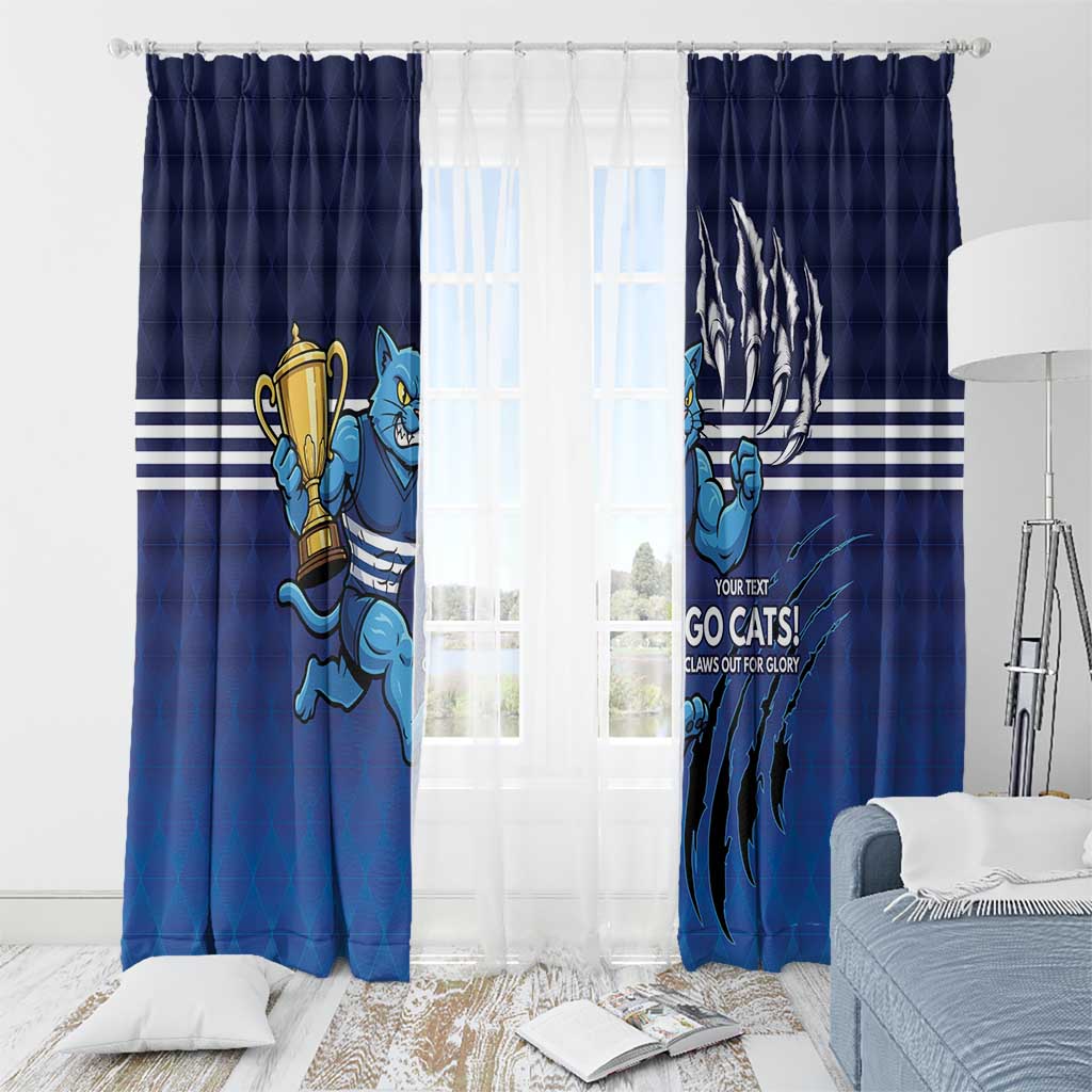 Personalised Geelong Pride Window Curtain Claws Out for Glory - Aussie Hoodie