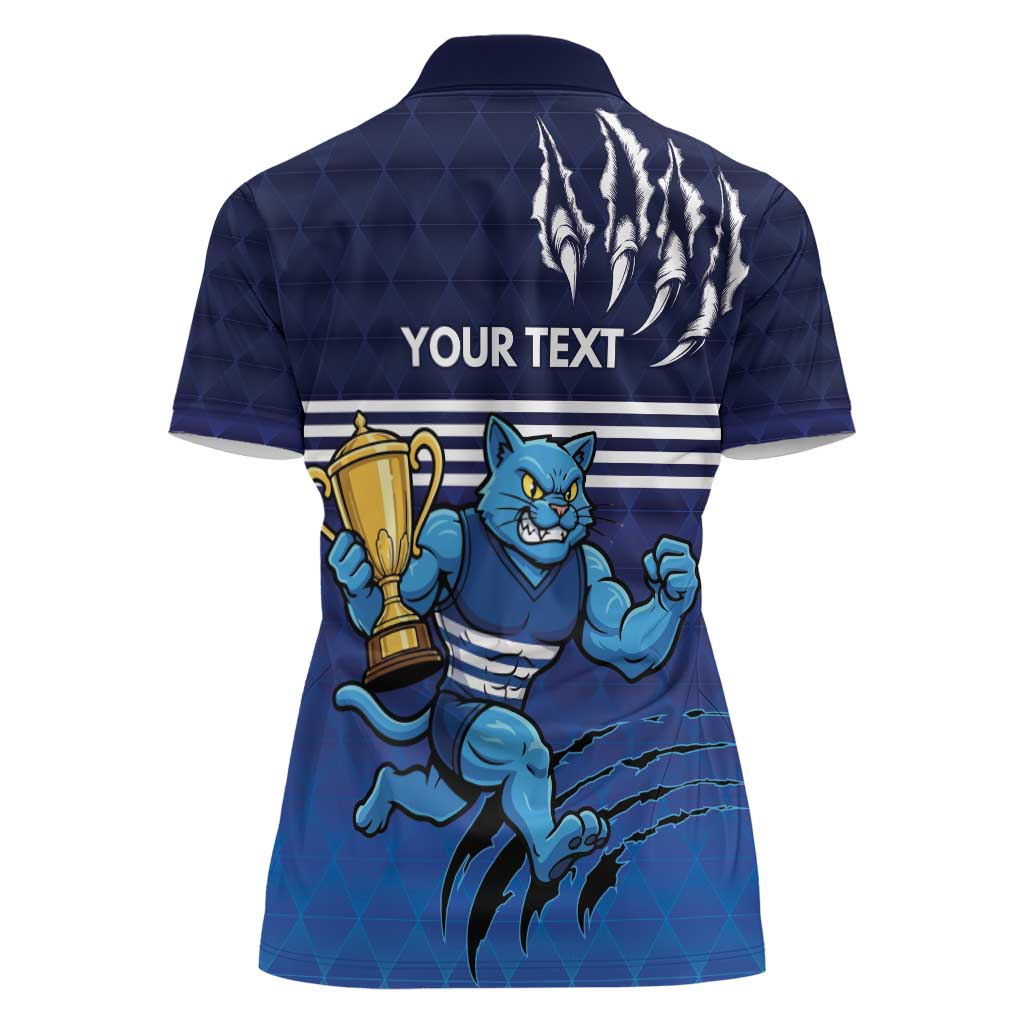 Personalised Geelong Pride Women Polo Shirt Claws Out for Glory - Aussie Hoodie