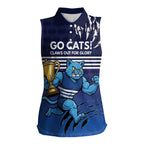Personalised Geelong Pride Women Sleeveless Polo Shirt Claws Out for Glory - Aussie Hoodie