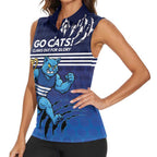 Personalised Geelong Pride Women Sleeveless Polo Shirt Claws Out for Glory - Aussie Hoodie