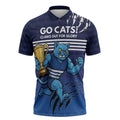 Personalised Geelong Pride Zipper Polo Shirt Claws Out for Glory - Aussie Hoodie
