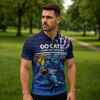 Personalised Geelong Pride Zipper Polo Shirt Claws Out for Glory - Aussie Hoodie