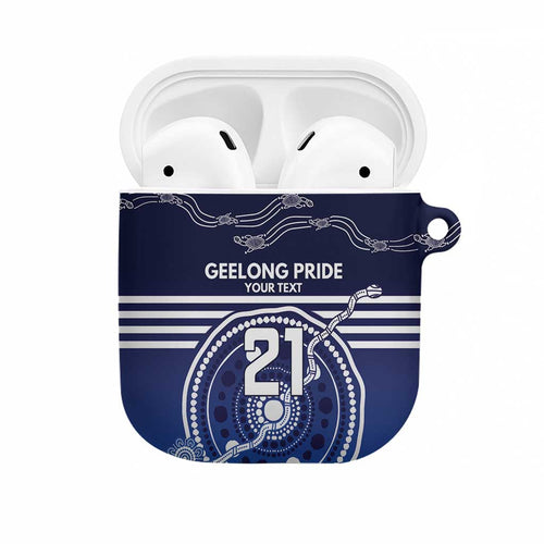 Custom Geelong Pride AirPods Case On the Road to Glory Indigenous Aboriginal - Aussie Hoodie
