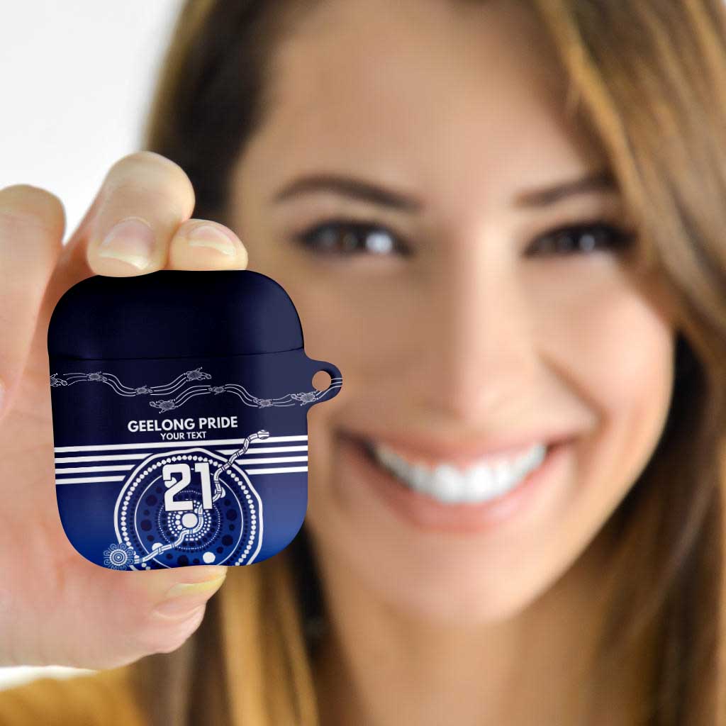Custom Geelong Pride AirPods Case On the Road to Glory Indigenous Aboriginal - Aussie Hoodie