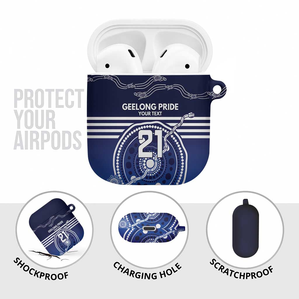 Custom Geelong Pride AirPods Case On the Road to Glory Indigenous Aboriginal - Aussie Hoodie