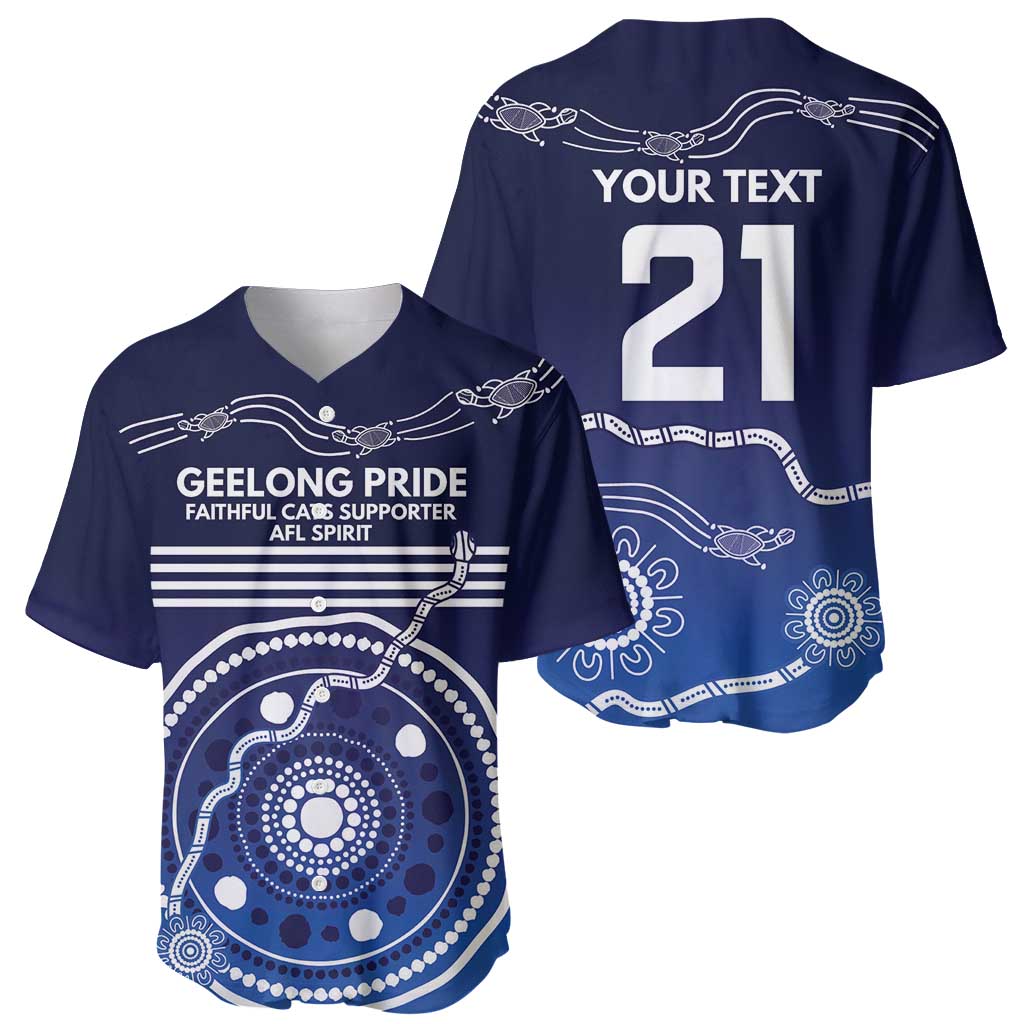 Custom Geelong Pride Baseball Jersey On the Road to Glory Indigenous Aboriginal - Aussie Hoodie