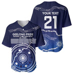 Custom Geelong Pride Baseball Jersey On the Road to Glory Indigenous Aboriginal - Aussie Hoodie