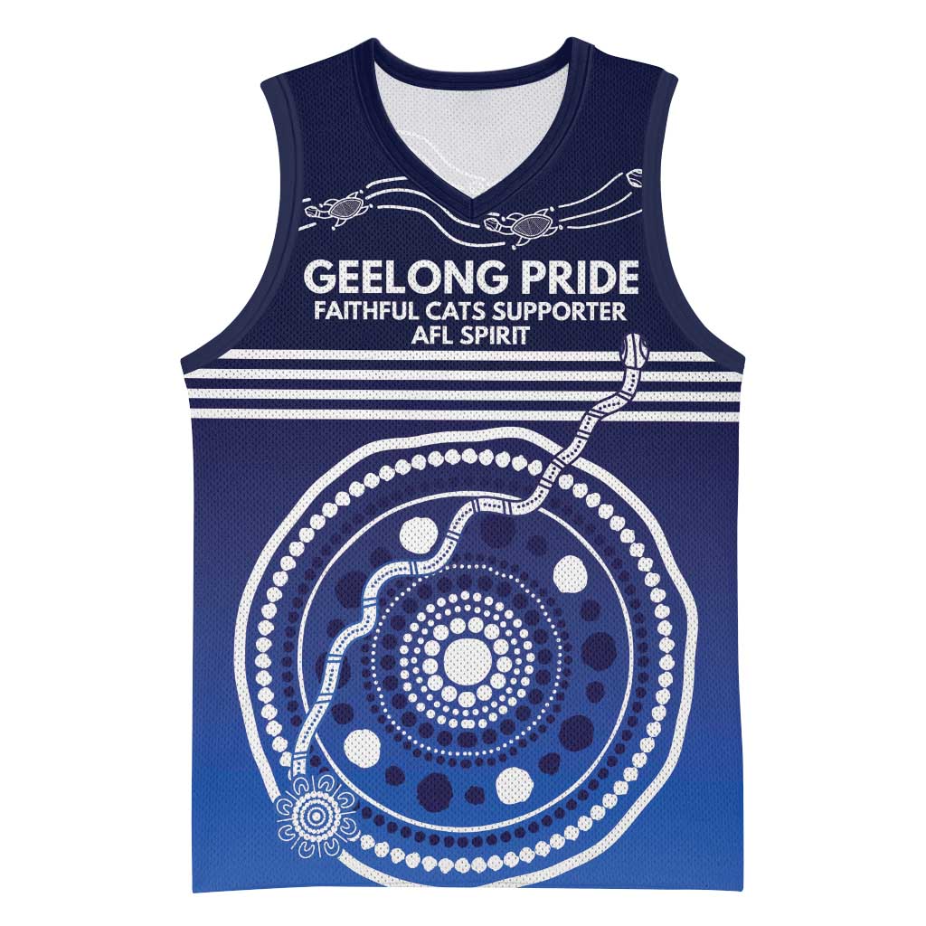 Custom Geelong Pride Basketball Jersey On the Road to Glory Indigenous Aboriginal - Aussie Hoodie