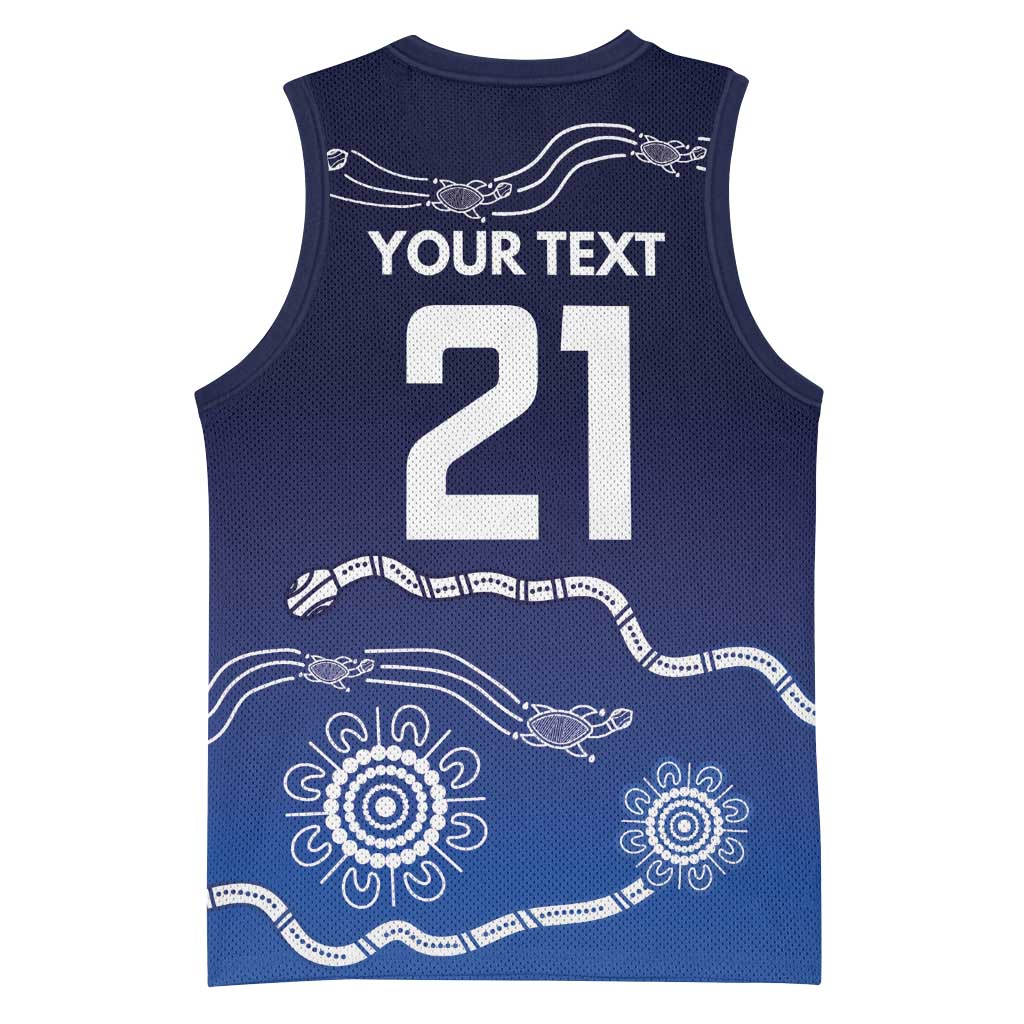 Custom Geelong Pride Basketball Jersey On the Road to Glory Indigenous Aboriginal - Aussie Hoodie