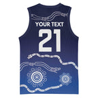 Custom Geelong Pride Basketball Jersey On the Road to Glory Indigenous Aboriginal - Aussie Hoodie