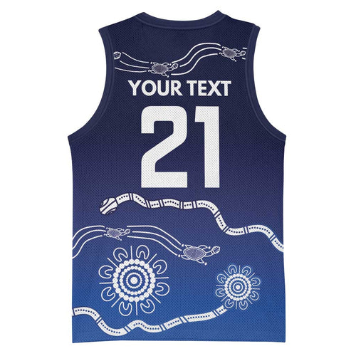 Custom Geelong Pride Basketball Jersey On the Road to Glory Indigenous Aboriginal - Aussie Hoodie