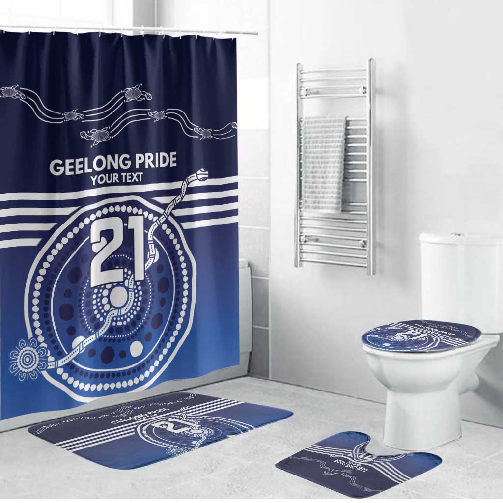 Custom Geelong Pride Bathroom Set On the Road to Glory Indigenous Aboriginal - Aussie Hoodie