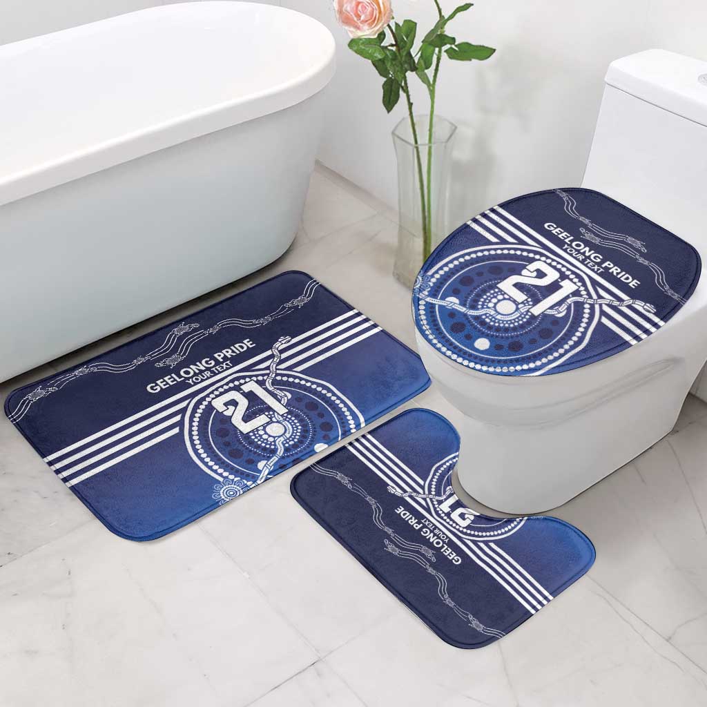 Custom Geelong Pride Bathroom Set On the Road to Glory Indigenous Aboriginal - Aussie Hoodie