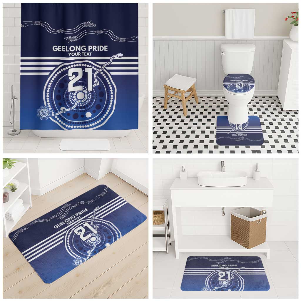 Custom Geelong Pride Bathroom Set On the Road to Glory Indigenous Aboriginal - Aussie Hoodie