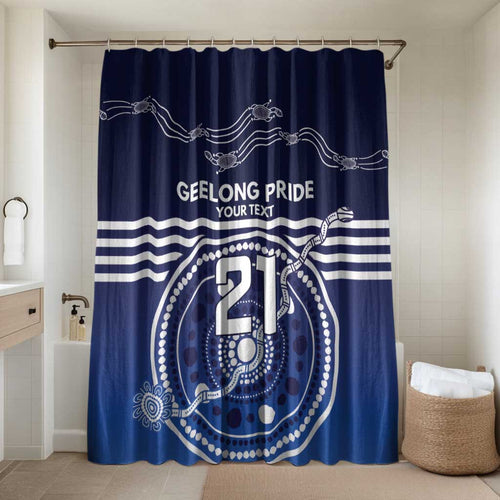 Custom Geelong Pride Bathroom Set On the Road to Glory Indigenous Aboriginal - Aussie Hoodie
