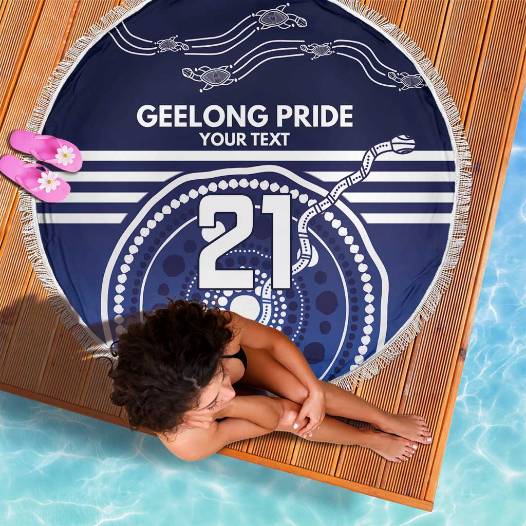 Custom Geelong Pride Beach Blanket On the Road to Glory Indigenous Aboriginal - Aussie Hoodie