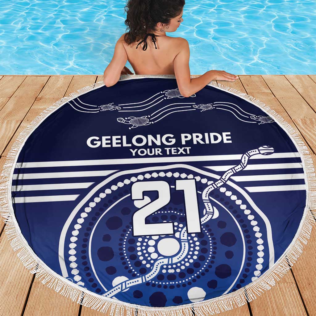 Custom Geelong Pride Beach Blanket On the Road to Glory Indigenous Aboriginal - Aussie Hoodie