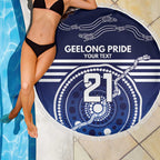 Custom Geelong Pride Beach Blanket On the Road to Glory Indigenous Aboriginal - Aussie Hoodie