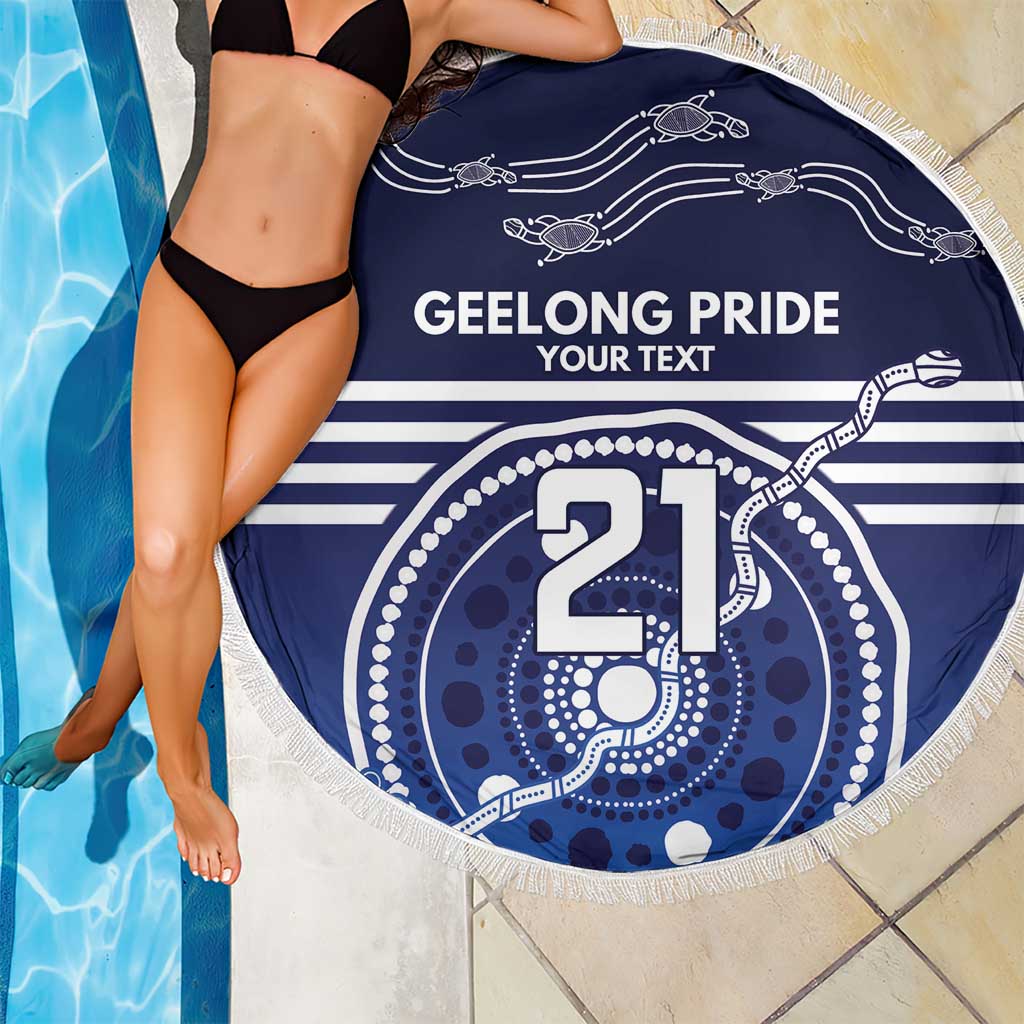 Custom Geelong Pride Beach Blanket On the Road to Glory Indigenous Aboriginal - Aussie Hoodie
