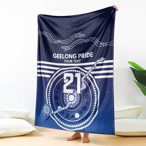 Custom Geelong Pride Blanket On the Road to Glory Indigenous Aboriginal - Aussie Hoodie