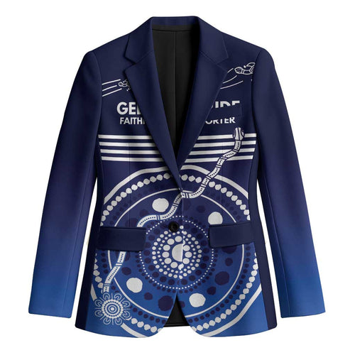 Custom Geelong Pride Blazer On the Road to Glory Indigenous Aboriginal - Aussie Hoodie