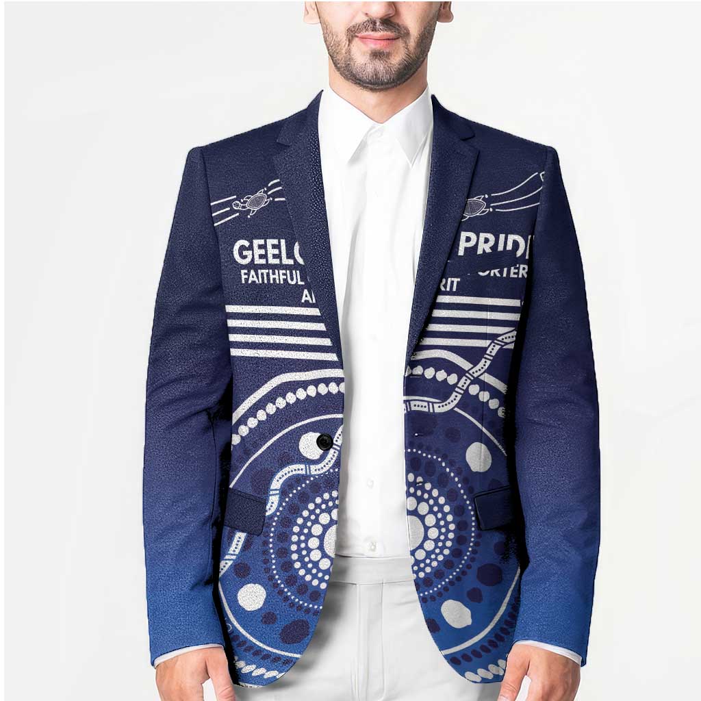 Custom Geelong Pride Blazer On the Road to Glory Indigenous Aboriginal - Aussie Hoodie